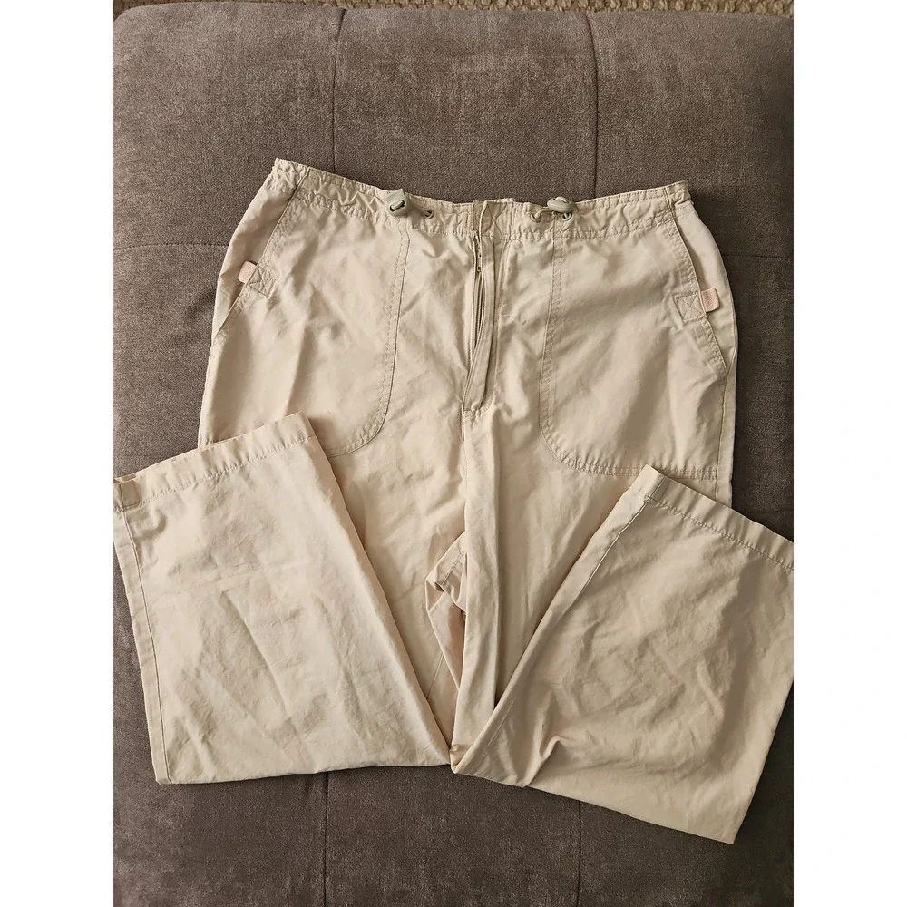 Vintage St.‎ John's Bay Y2K Khaki Cargo Crop Pants Women's Size 8